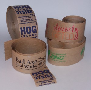 Globe Guard custom printed paper tape samples