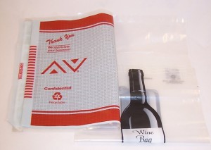 Secure document mailer and sealable wine bag