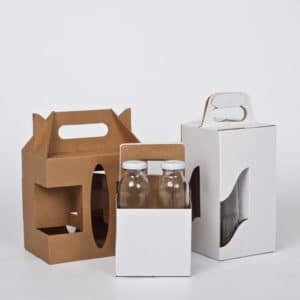 Totes for hand delivery or retail, cushioning for glass containers